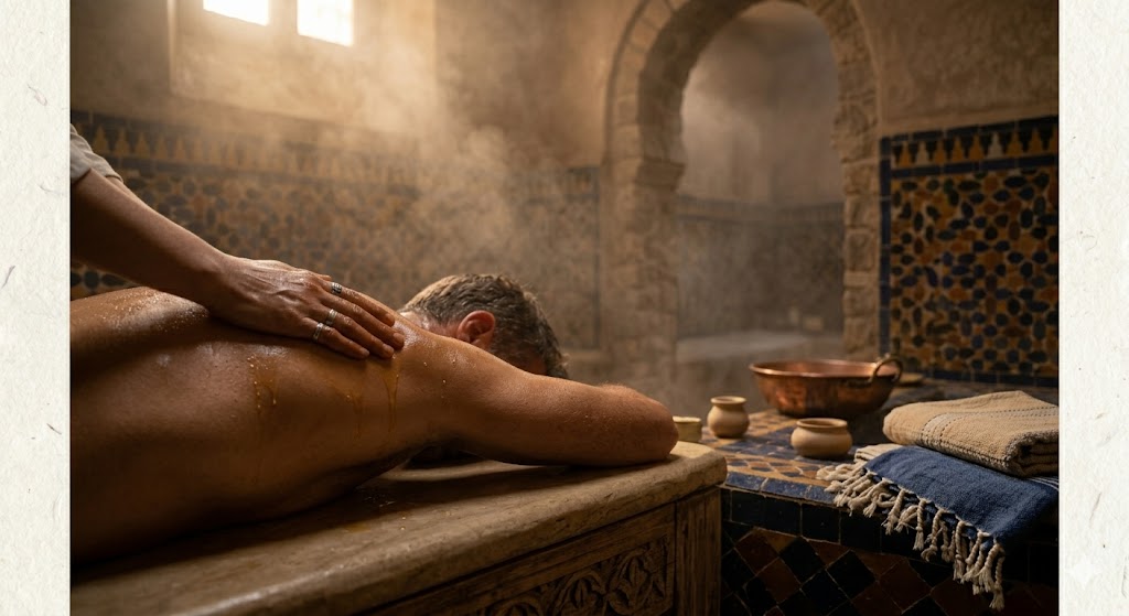 Hammam traditionnel — soin du corps, vapeur et pierre